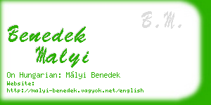 benedek malyi business card